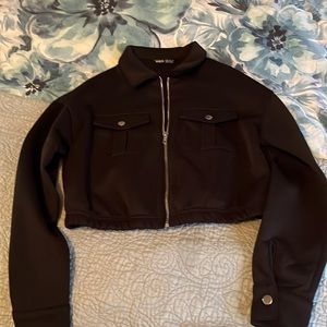 New Shein cropped black jacket xs